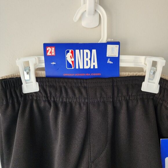 NBA Black Khaki Basketball Sweatpants | SET OF TWO | Youth Jogger Size 8 NEW - Picture 2 of 10